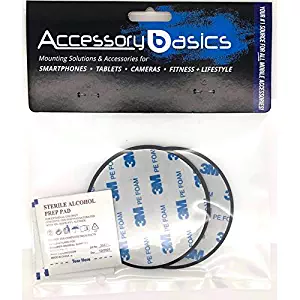 AccessoryBasics 2Pack of 80mm Adhesive Mounting Disk for Boat/Car Dashboards GPS Smartphone Dashboard Disc (Compatible with Garmin Nuvi Tomtom Magellan GPS Mount)