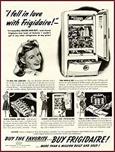 Fall in Love with FRIGIDAIRE in 1941 REFRIGERATORS AD Original Paper Ephemera Authentic Vintage Print Magazine Ad/Article