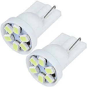 TUPARTS White T5 73 LED Light Bulbs+T10 194 LED Lights Instrument Panel Gauge Lights with Sockets,20Pcs