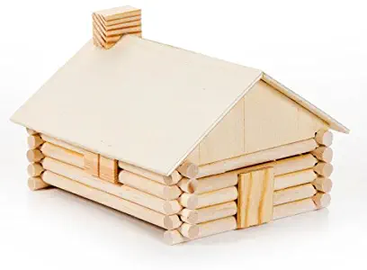 Wood Model KIT Makes 1 Log Cabin (6 Pack)