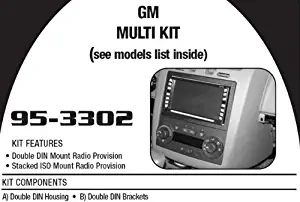 Metra 95-3302 05-07 Gm/chvy/Saturn/Pontiac Double Din in-Dash Receiver Mounting Installation Kit
