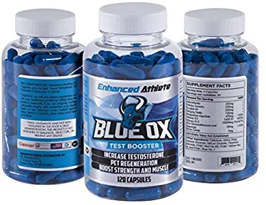 Enhanced Athlete Blue Ox - Men's Natural Test Booster Supplement - Mood Support and Strength Booster Pills - 120 Capsules