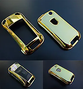 OriginalEuro Gold Remote Flip Key Cover Case Skin Shell Cap Fob Protection Hull for Porsche