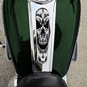 Custom Gas Tank Dash Console Insert for 08-15 Harley Streetglide Chrome Skull S1 Quality Accessories for Motorcycle Car Tuning by Tuning_Store