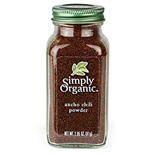 Simply Organic Ancho Chili Powder, Certified Organic | 2.85 oz