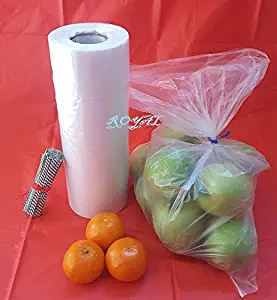 Royal Plastic bread Grocery Bag on Roll 12x20 Around 350 Plus bags with Twist Ties Roll