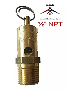 150 PSI Air Compressor Safety Relief Pop Off Valve Solid Brass 1/2" Male NPT New