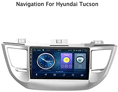 Hahaiyu 9 inches in Dash Car Stereo Android 7.1 MP5 Player for Hyundai Tucson (2015-2018),GPS Stereo 2.5D Curved Edge Touch Screen, WiFi, Bluetooth, Reverse