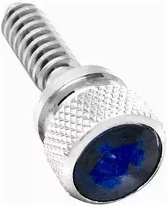 (4) Kenworth Chrome Brass BCU Dash Screws Blue Jewel