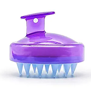 SILISCRUB - The Original Silicone Shampoo Brush,Hair Scalp Massager with Soft Silicon Brush Head Tourmaline Contained (Purple)