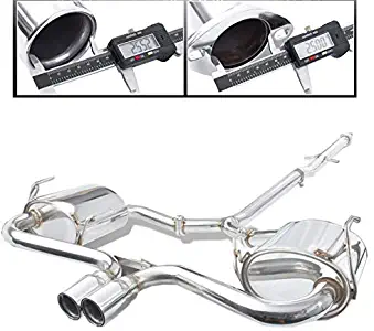 Fit 2002-2006 Mini Cooper (S Model Only) 2.5 Inch Stainless Steel Catback Exhaust System 2.5 Inch Muffler Tip