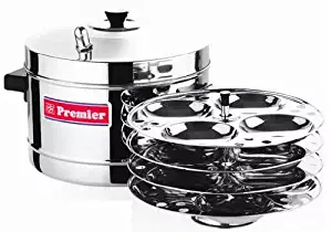 Stainless Steel Idli Maker with 4 Ss Idli Racks by Premier