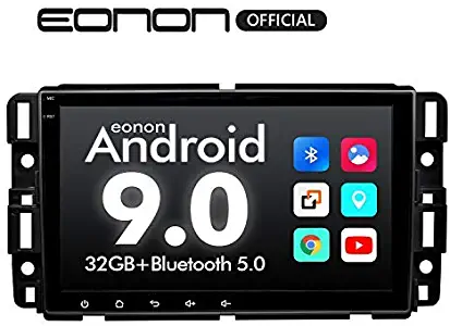 2020 Car Stereo Double Din Car Stereo,Android Head Unit Android 9.0 Eonon Car Stereo for Chevy/Chevrolet Silverado 8 Inch Car Radio Support Carplay/Android Auto/Bluetooth 5.0/Fast Boot/DVR-GA9380