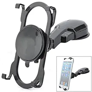 Rotating Car Mount Dashboard Phone Tablet Holder Stand Dash Glass Swivel Cradle Dock Suction Black for T-Mobile ZTE ZMax - T-Mobile ZTE Zmax Pro - Tracfone LG Premier LTE - Alcatel A30 Plus