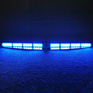 VSLED 2-16 LED 32 Watt Car Truck Emergency Beacon Light Bar Exclusive Split Visor Deck Dash Strobe Warning LightBar LightBar (216-1W-B)