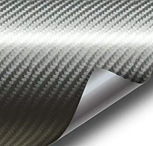 VViViD Meteorite Dark Grey True R Carbon Fiber Vinyl Wrap Roll with Air Release Technology (3ft x 5ft)