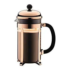 BODUM 1928-18 Chambord Shatterproof French Press Coffee Maker, 34 Oz, Copper