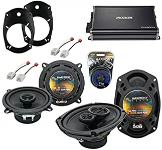 Compatible with Dodge Ram Truck 1500 2002-2008 Factory Speaker Upgrade Speakers & CXA300.4 Amp (Renewed)