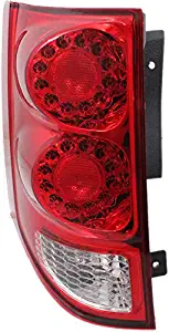 Tail Light Assembly Compatible with 2011-2019 Dodge Grand Caravan Red and Clear Lens Driver Side