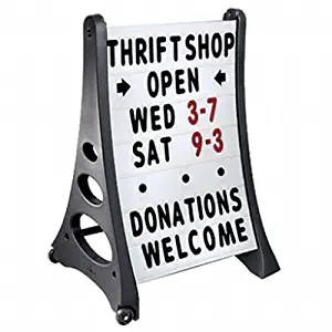 SmartSign A-Frame Message Sidewalk Sign and Letter Kit | 42" H x 29" W