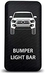 CH4X4 Push Switch for Toyota Tacoma 3rd Gen - Bumper Light Bar Symbol 2 - Blue LED