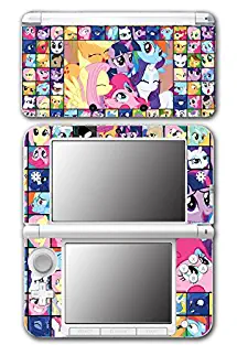 My Little Pony Friendship is Magic MLP Pinkie Pie Rarity Rainbow Dash Twilight Sparkle Applejack Friends Collage Video Game Vinyl Decal Skin Sticker Cover for Original Nintendo 3DS XL System
