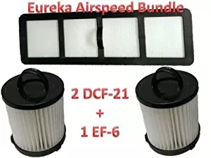 Casa Vacuums Filter Bundle 2 DCF21 & EF6 HEPA Exhaust Filter for EUREKA Vacuum 68931A, 69963 For Air Speed Vacuum AS1000A, AS1001A, AS1004A, AS1002A, AS1041A