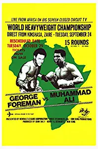 Muhammad Ali vs. George Foreman Rumble in the Jungle, 1974 Poster Print (12 x 18)