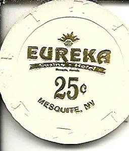 $.25 eureka obsolete casino chip mesquite nevada orange
