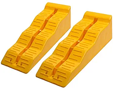 Motorup America Multi-Level Ramp Chock Block - (Pack of 2) Trailer Accessories Best for Leveling RV Truck Van SUV & Car - Drive-On Leveler & Raise Auto up-to 4 Inches