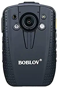 BOBLOV HD31 Body Camera 1296P 14MP Security Police Body Worn Camera IR Night Vision 8Hours Rec 140° Lens with Extra Car Charger as Dash Cameras Mode (Built-in 32G)