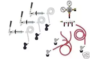 3 Tap Chrome Wall Mount Home Brew Beer Kegerator Kit (Low Flat Rate Shipping)