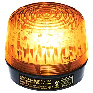 SL-126Q/A Seco-Larm Amber Strobe Light 6-12VDC