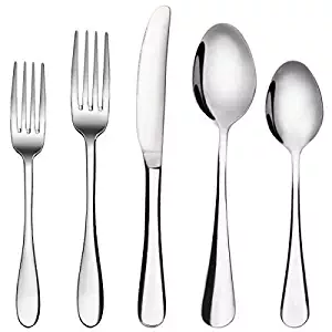 Silverware Set, MCIRCO 20-Pieces Flatware Set Stainless Steel Cutlery Set Service for 4,Include Knife/Fork/Spoon,Mirror Polished