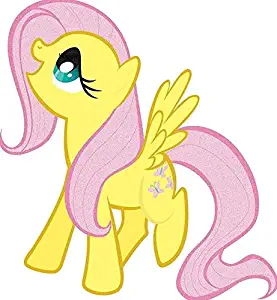 9 inch Fluttershy Wall Decal Sticker MLP My Little Pegaus Pony The Movie Removable Peel Self Stick Adhesive Vinyl Decorative Art Kids Room Home Decor Girl Bedroom Nursery 9 by 9 inches Tall