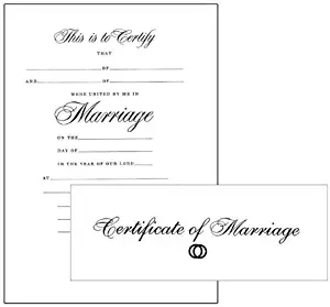 Certificate-Marriage w/Envelope