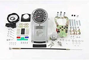 V-Twin 39-0913 - Chrome Cast Dash Panel Kit with 1:1 Ratio Speedometer