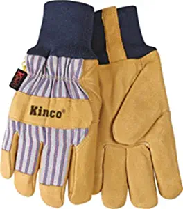 Kinco 1927KW Lined Premium Grain Pigskin Palm with Knit Wrist Glove