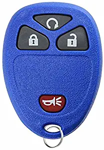 KeylessOption Keyless Entry Remote Control Car Key Fob Replacement for 15913421 -Blue