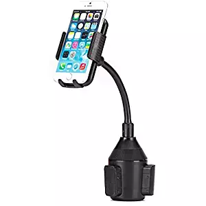 Premium Adjustable Phone Mount Car Cup Holder for iPhone 7 6 6S, PLUS SE, 5S 5C 5 - Samsung Galaxy S7, Edge, S6, Edge+ S5 S4, Note 5 4 3, J3 J5 J7 - LG G5 G4 G3 V10 - HTC 10 - All Smartphones