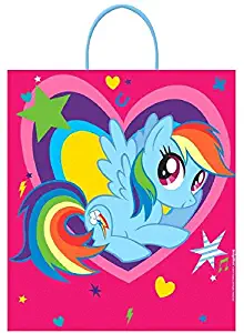 Amscan My Little Pony Birthday Rainbow Dash Loot Bag Party Favour, Multicolor, 16" x 14"