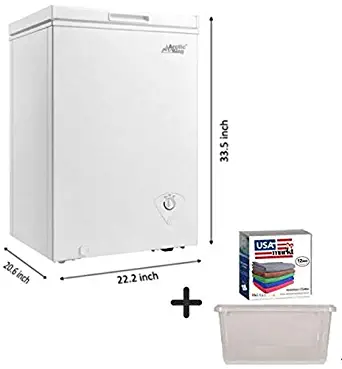 Arctic King Chest Freezer, Black (3.5 cu ft, White)