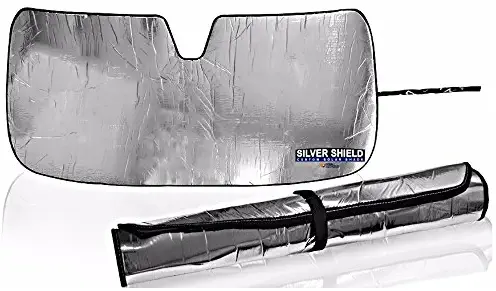 Dash Designs 2010 Dodge Ram Silver Shield Custom Fit Roll Up Reflective Windshield Sun Shade