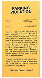 Fake Parking Tickets - Pad of 25 by BWacky