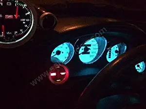 1996-2000 Honda Civic DX White Face Glow Gauges Dash Kit - Automatic Transmission, No Tachometer