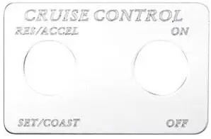 Freightliner Chrome Cruise Control Switch Plate Engrave