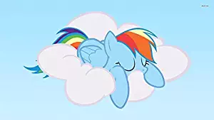 we are together Rainbow Dash Cartoon free poster wall scrolls to print 24 Inch Thin Canvas