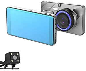 Dash Cam 1080P FHD Dual Dash Camera 4 Inch LCD Front Lens 170°,Rear Lens Night Vision Waterproof,G-Sensor,Parking Monitor, Loop Recording, Motion Detection