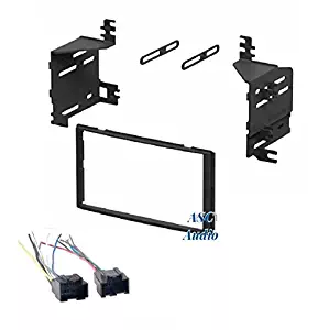 ASC Audio Car Stereo Radio Install Dash Kit and Wire Harness for Installing an Aftermarket Double Din Radio for 2007 2008 2009 Kia Sorento