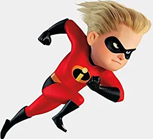 7 Inch Dashiell Robert Dash Parr Boy Brother Incredibles 2 Movie Removable Peel Self Stick Wall Decal Sticker Art Bathroom Kids Room Walt Disney Pixar Home Decor 6 by 7 inches